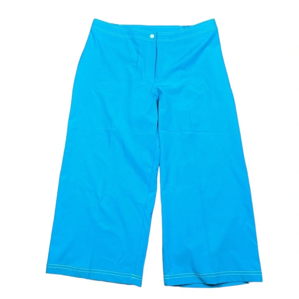 CHICOS ZENERGY: Teal Blue Athletic Vest & Capri Pant Set -Size 2/3 Large/XL
